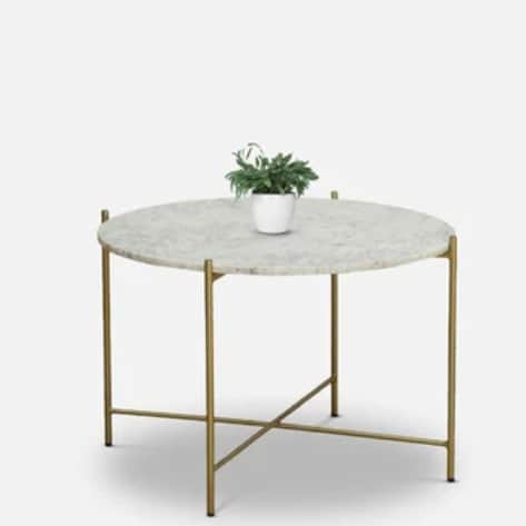 Round Metal Coffee Table - front_view