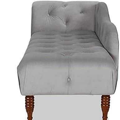 Damask Chaise Longue Grey Sofa - left_view