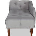 Damask Chaise Longue Grey Sofa - left_view