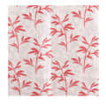 Jacquard Small Leaf Design Long Window Single Curtain -(Red) - rear_view