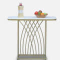 Console Table With Gold Finish - rear_view