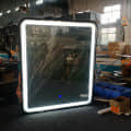 Led Mirror with Frame Smart Touch Senser Wall Mounted - rear_view