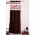 Flower with Bird Polyester Long Window Single Curtain (Brown) - photo