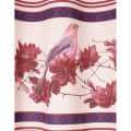Flower with Bird Polyester Long Window Single Curtain (Brown) - rear_view