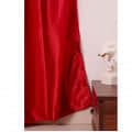 Flower with Bird Polyester Long Window Single Curtain (Red) - bottom_view