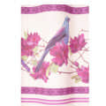 Flower With Bird Long Window Single Curtain (Pink) - front_view