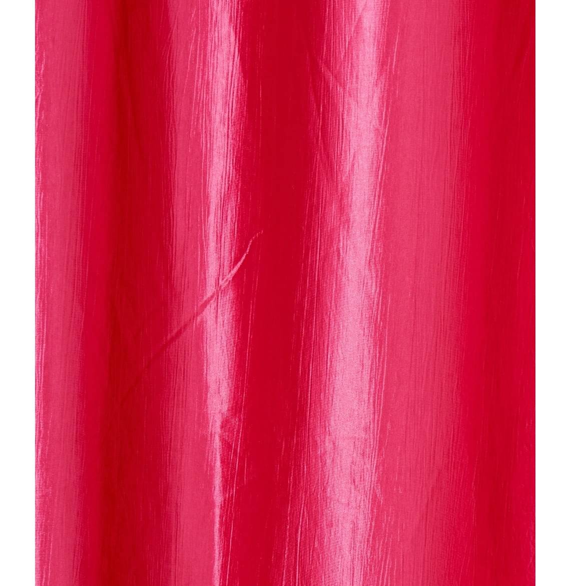 Flower With Bird Long Window Single Curtain (Pink)