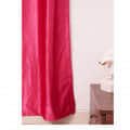 Flower With Bird Long Window Single Curtain (Pink) - bottom_view