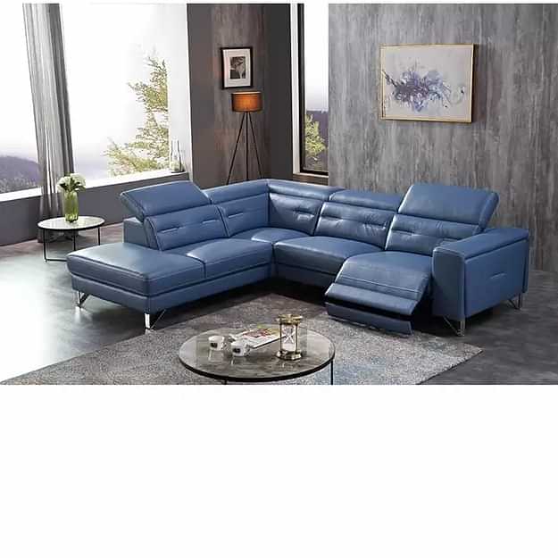 Lounge Design Recliner Sofa In Blue Color - photo