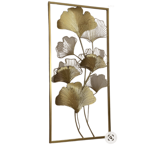 Fan Shaped Leaf Metal Wall Art