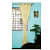 Arrow Design Long Window Single Curtain (Yellow) - front_view