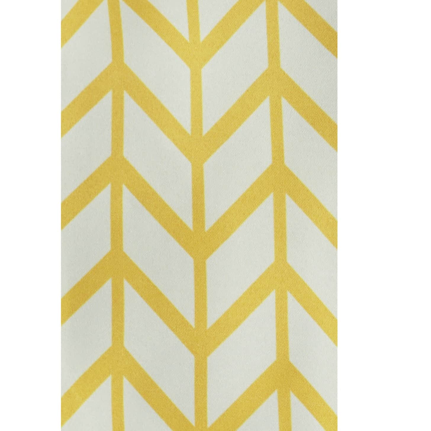 Arrow Design Long Window Single Curtain (Yellow) - rear_view