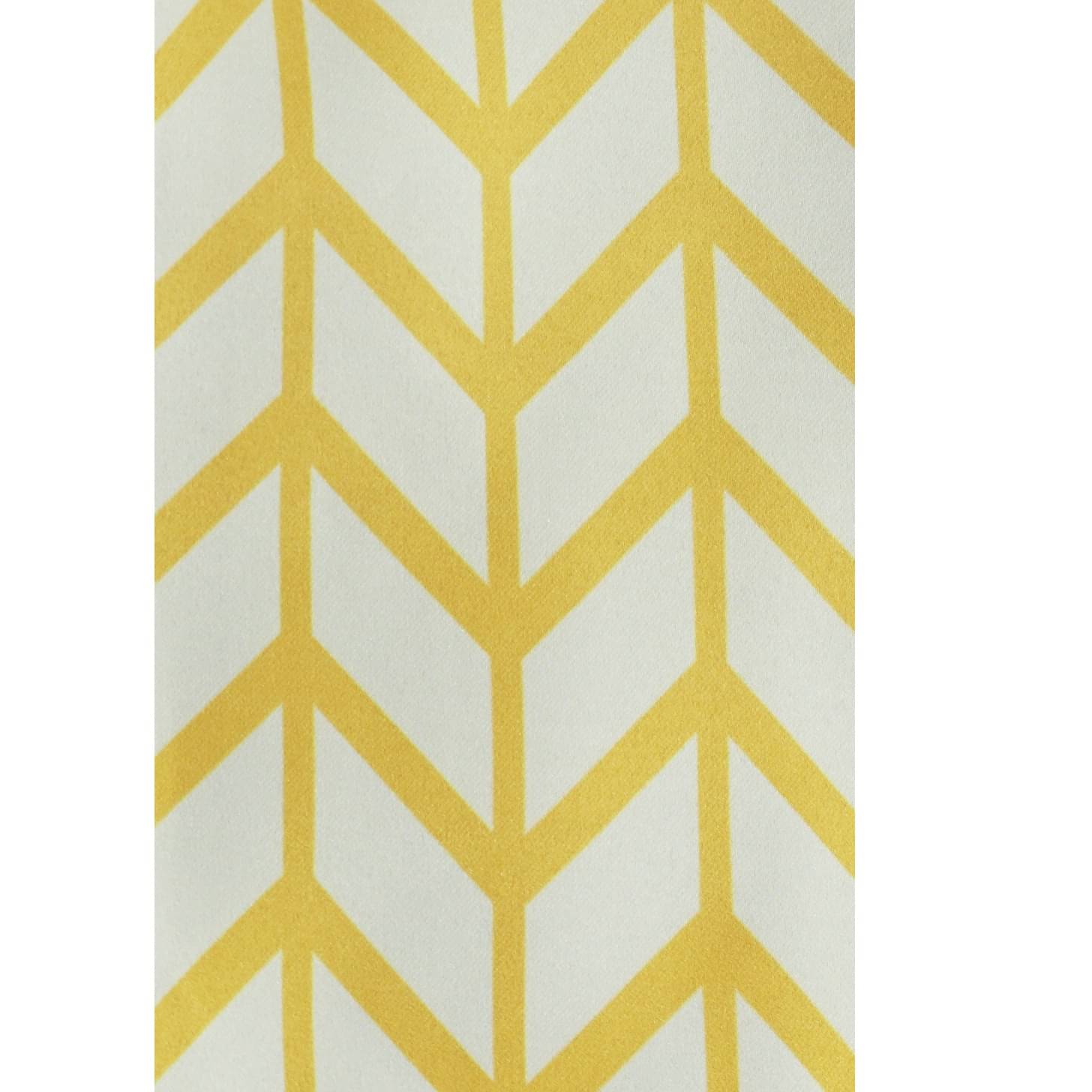 Arrow Design Long Window Single Curtain (Yellow)