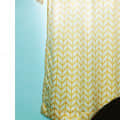 Arrow Design Long Window Single Curtain (Yellow) - bottom_view