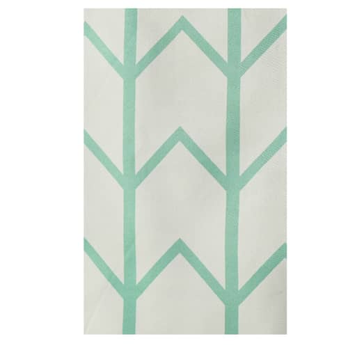 Arrow Design Long Window Single Curtain (Green)