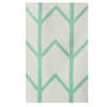 Arrow Design Long Window Single Curtain (Green) - rear_view