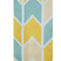Polyester Long Window Single Curtain Printed Fabric(Yellow &Green) - rear_view