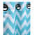 Zig Zag Long Window Single Curtain (Light Blue) - front_view