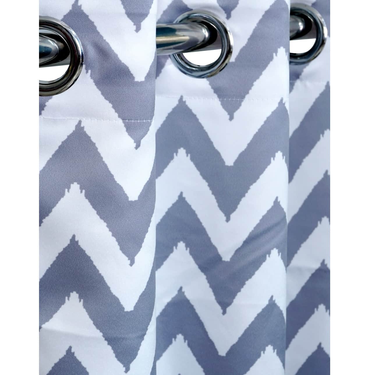 Zig Zag Long Window Single Curtain - front_view