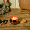 Rose Gold Stainless Steel Wax Candle Container (Rose Mist) - photo