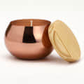 Rose Gold Stainless Steel Wax Candle Container (Rose Mist) - rear_view