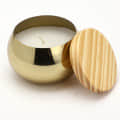 Gold Stainless Steel Wax Candle Container (Vanilla) - front_view