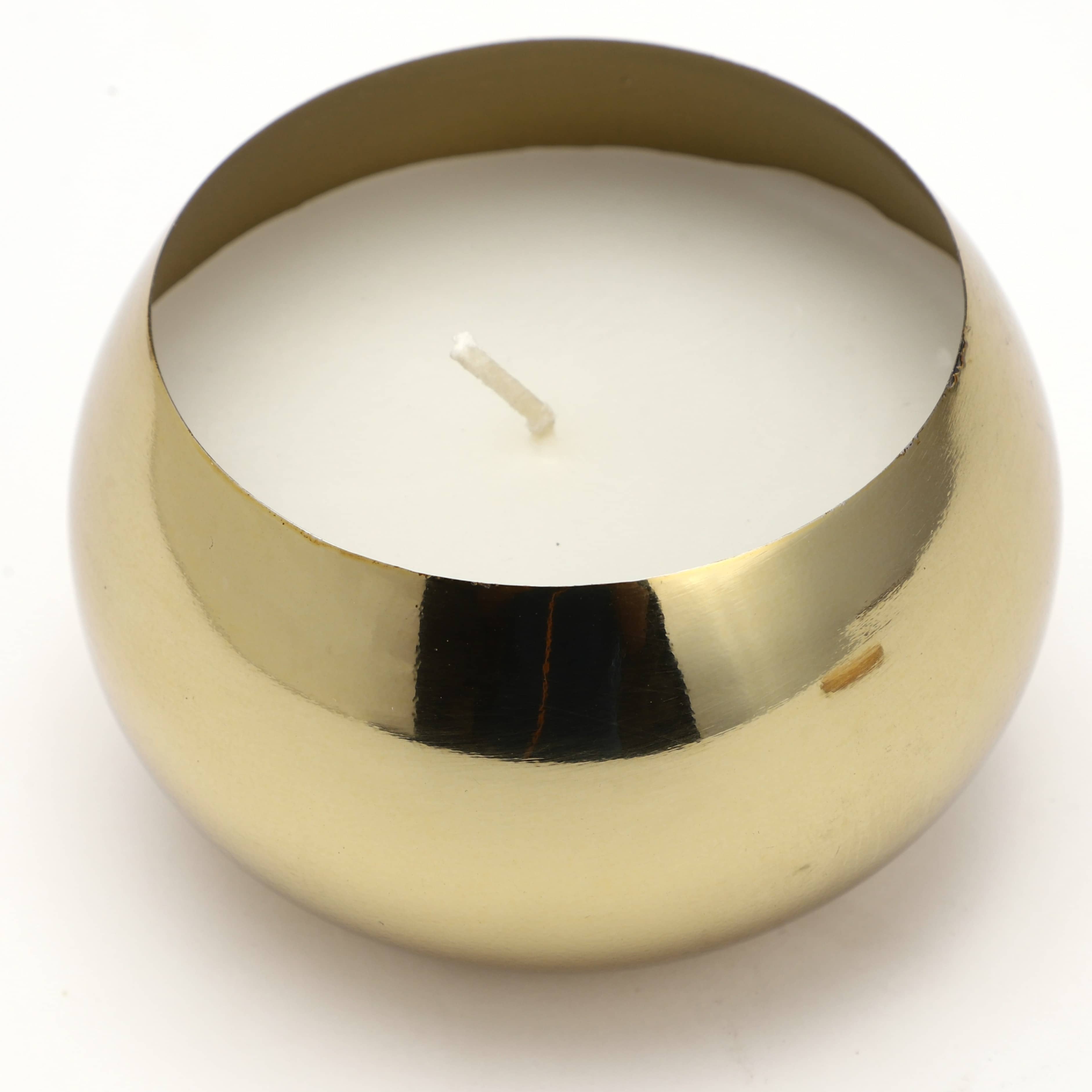 Gold Stainless Steel Wax Candle Container (Vanilla)