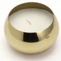Gold Stainless Steel Wax Candle Container (Vanilla) - top_view