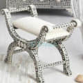 Bone Inlay Stool - top_view