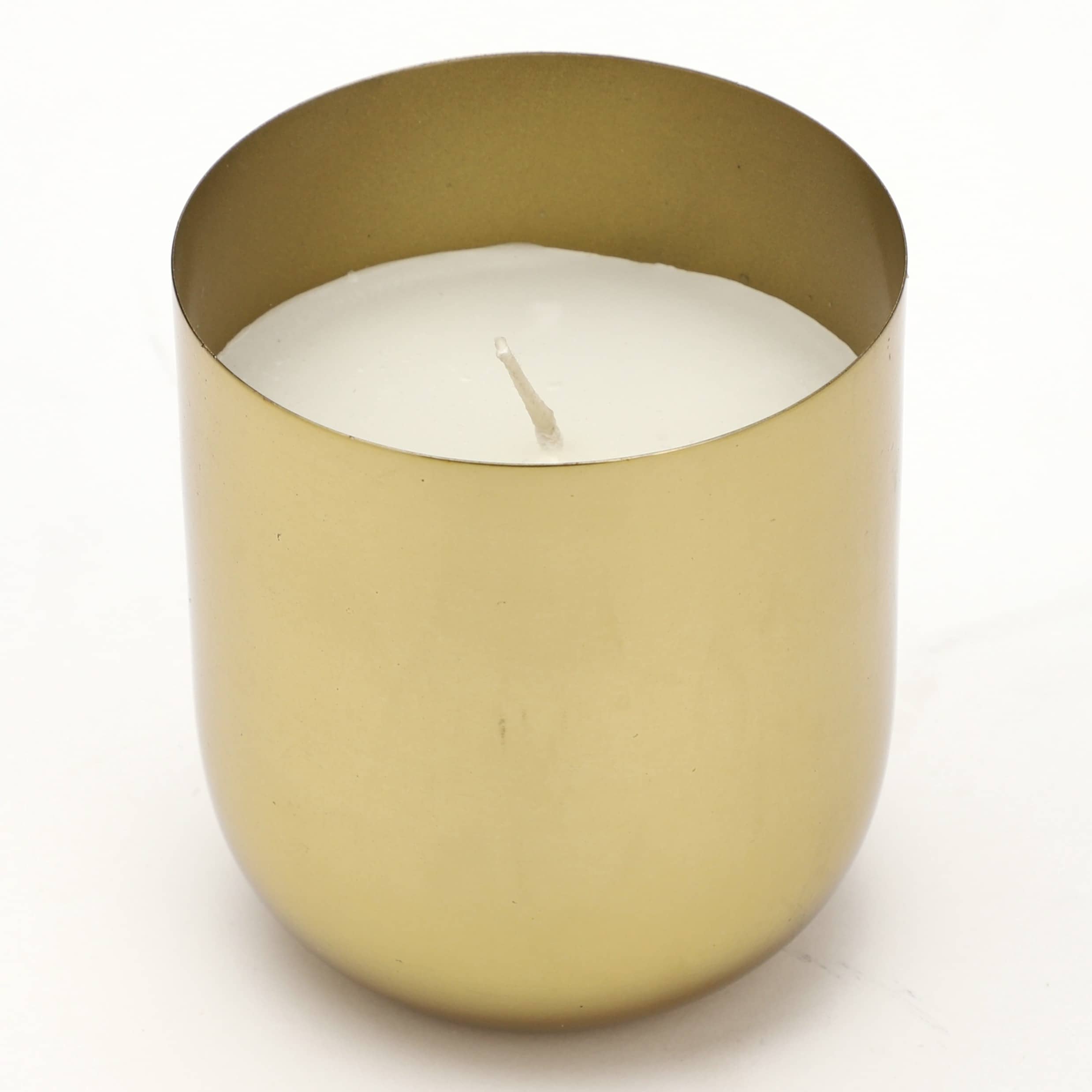 Gold Stainless Steel Wax Candle Container (Vanilla)