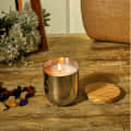 Silver Stainless Steel Wax Candle Container (Lavender) - photo