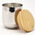Silver Stainless Steel Wax Candle Container (Lavender) - left_view