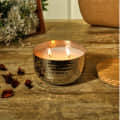 Silver Stainless Steel Wax Candle Container (Lavender) - photo