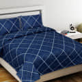 Geometric Double Bed sheet (Blue) - photo