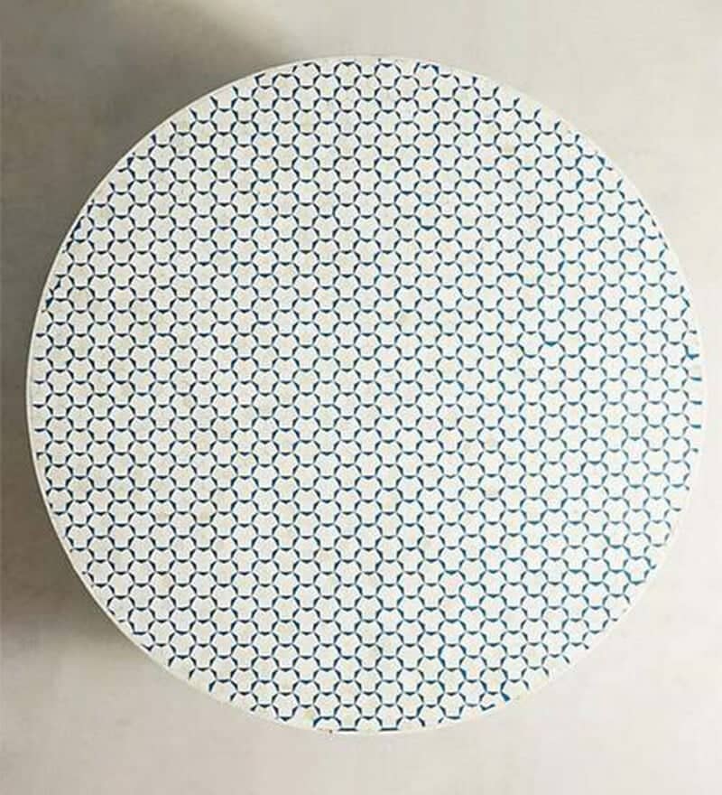 Bone Inlay Scroll Vine Inlay Coffee Table