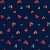 Queen Size Bedsheet in Heart Design (Blue) - top_view