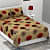 Floral Queen Size Double Bedsheet (Mustard) - front_view