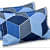 Jaipuri Printed Queen Size Double Bedsheet (Blue) - top_view