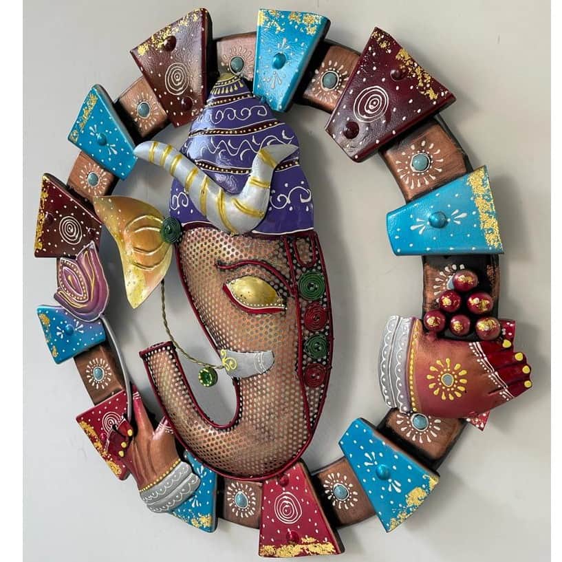 Ganesh Lotus Frame Wall Art - right_view
