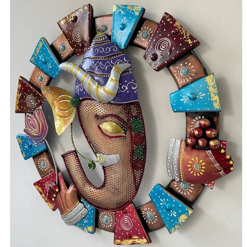 Ganesh Lotus Frame Wall Art