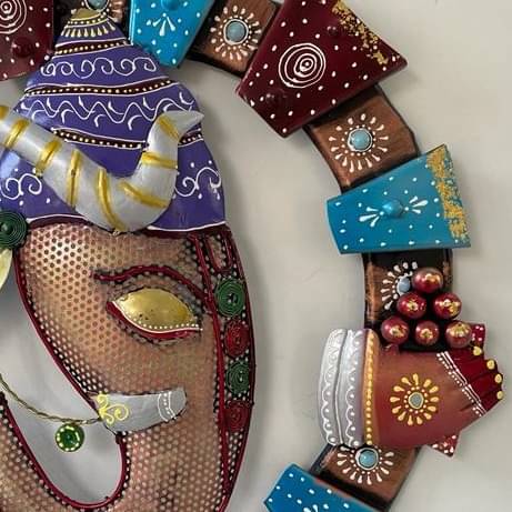 Ganesh Lotus Frame Wall Art