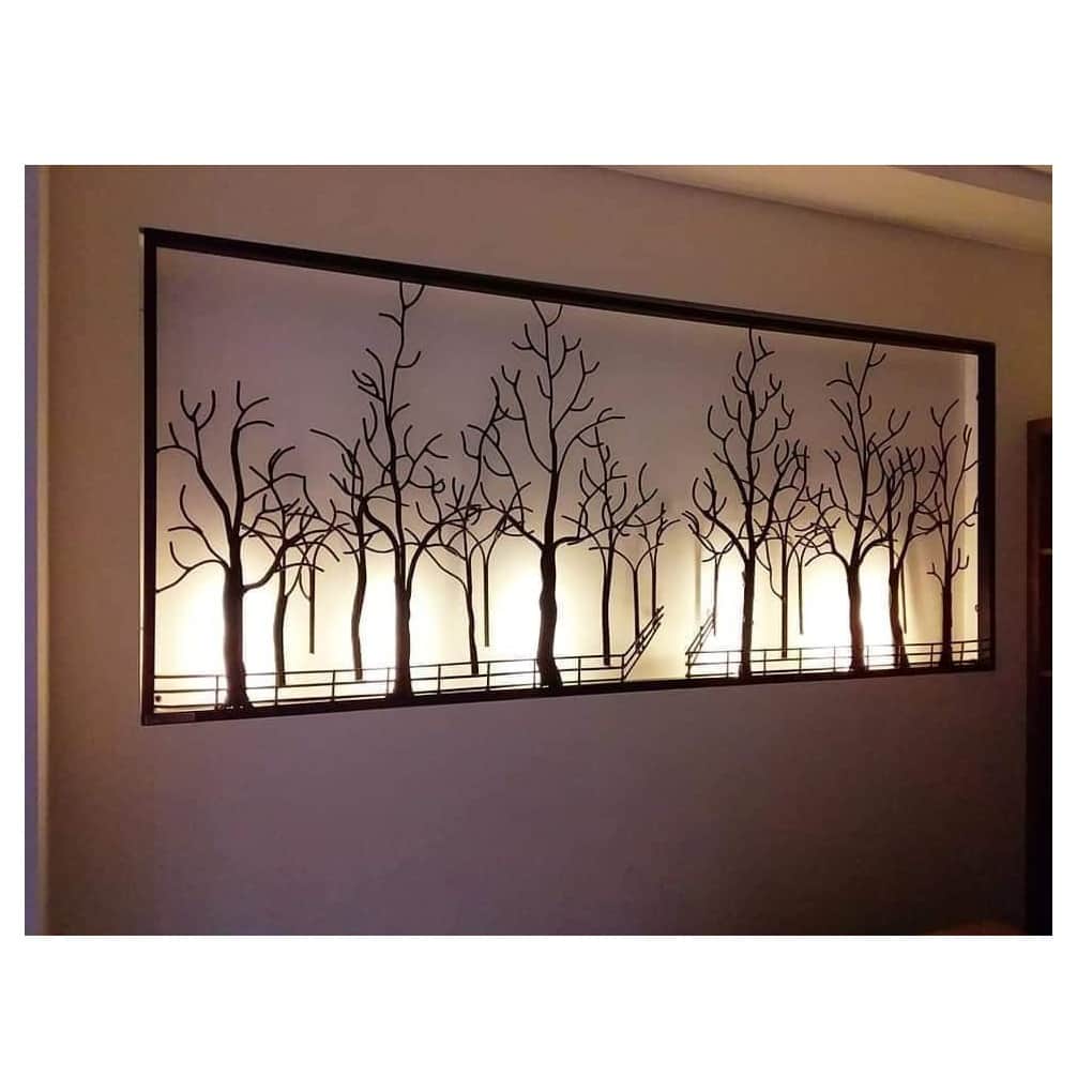 Tree Frame Metal Wall Art - front_view