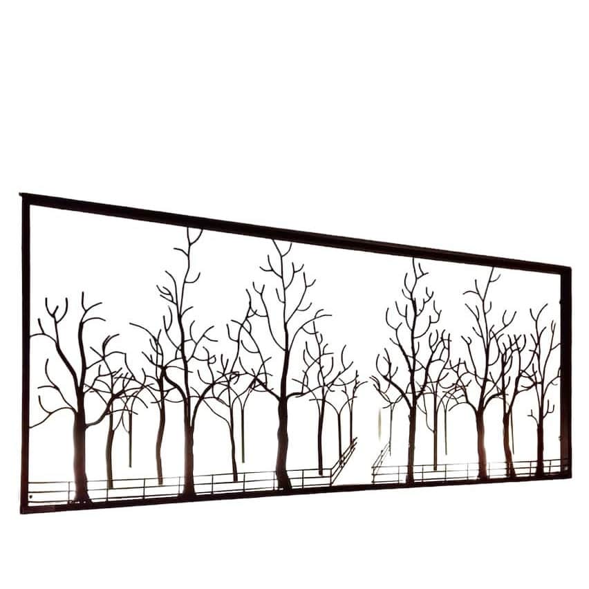 Tree Frame Metal Wall Art - rear_view