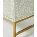 Bone Inlay Scroll Vine Design Entryway Cabinet - rear_view