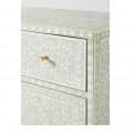 Bone Inlay Scroll Vine Design Entryway Cabinet - left_view