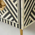 Bone Inlay Optical Design 9 Drawers Sideboard - rear_view