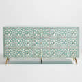 Bone Moroccan Inlay Chest of 9 Drawers - front_view