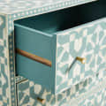 Bone Moroccan Inlay Chest of 9 Drawers - right_view