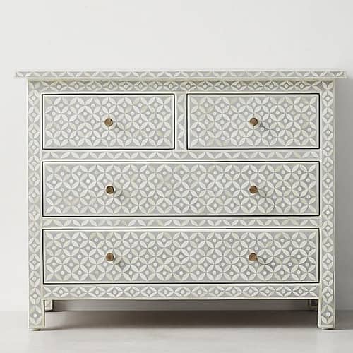 Bone Inlay Chests of 4 Drawer