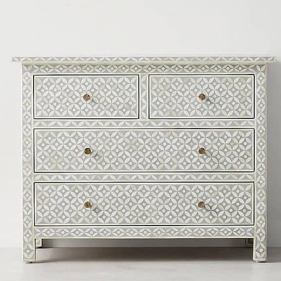Bone Inlay Chests of 4 Drawer
